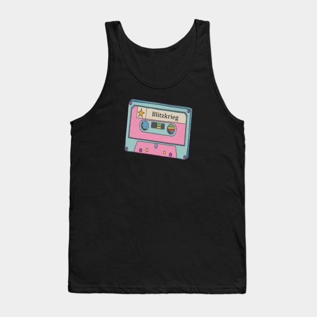 Vintage Cassette Tape Blitzkrieg Tank Top by Beban Idup